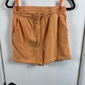 Pieces (EU brand) orange athletic athleisure casual shorts